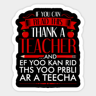 Funny & Cute Teacher Appreciation Gift Sticker